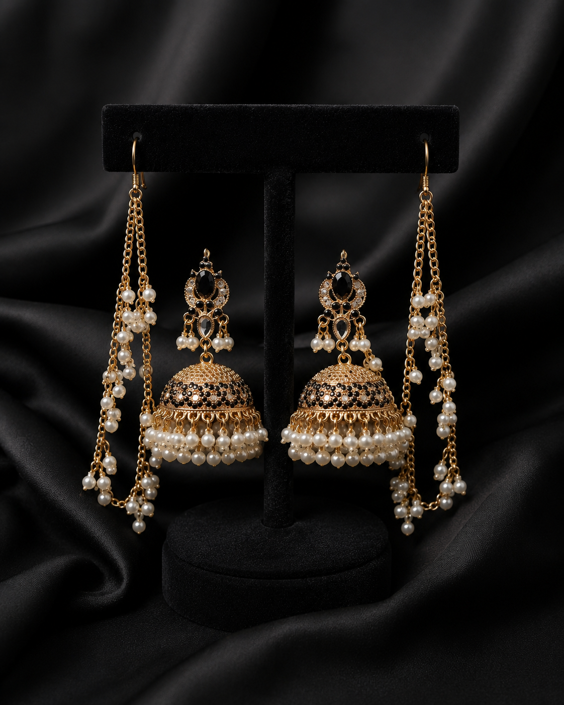 Black earring with sahara/Jewellery