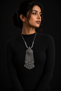 Vintage Bohemian Silver Statement Necklace