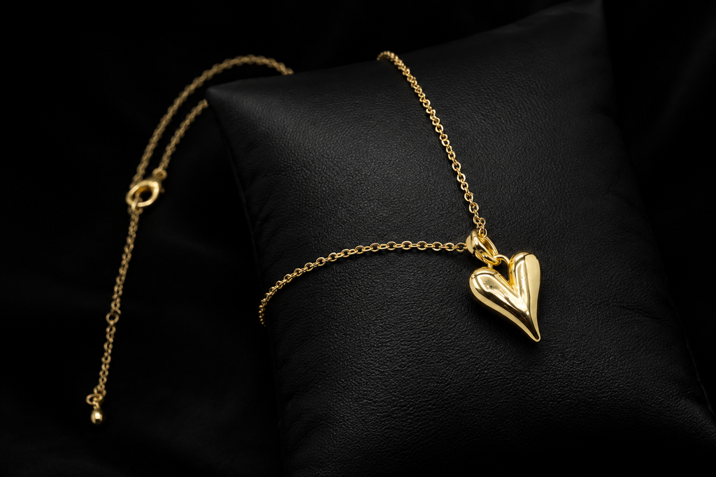 Gold Heart Pendant Necklace | Minimalist Everyday Jewelry
