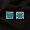 Turquoise Halo Stud