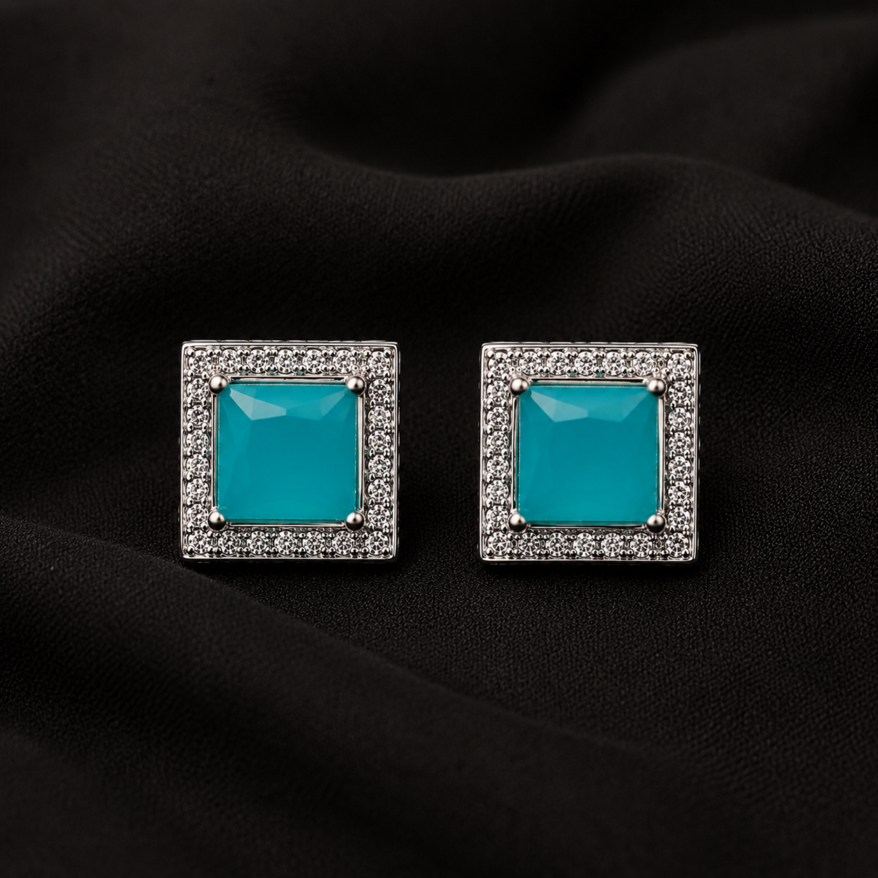 Turquoise Halo Stud