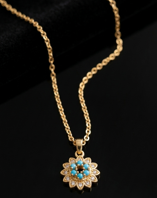 Aurora Flower Pendant Necklace
