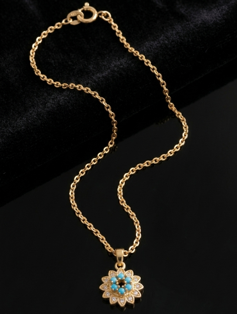 Aurora Flower Pendant Necklace