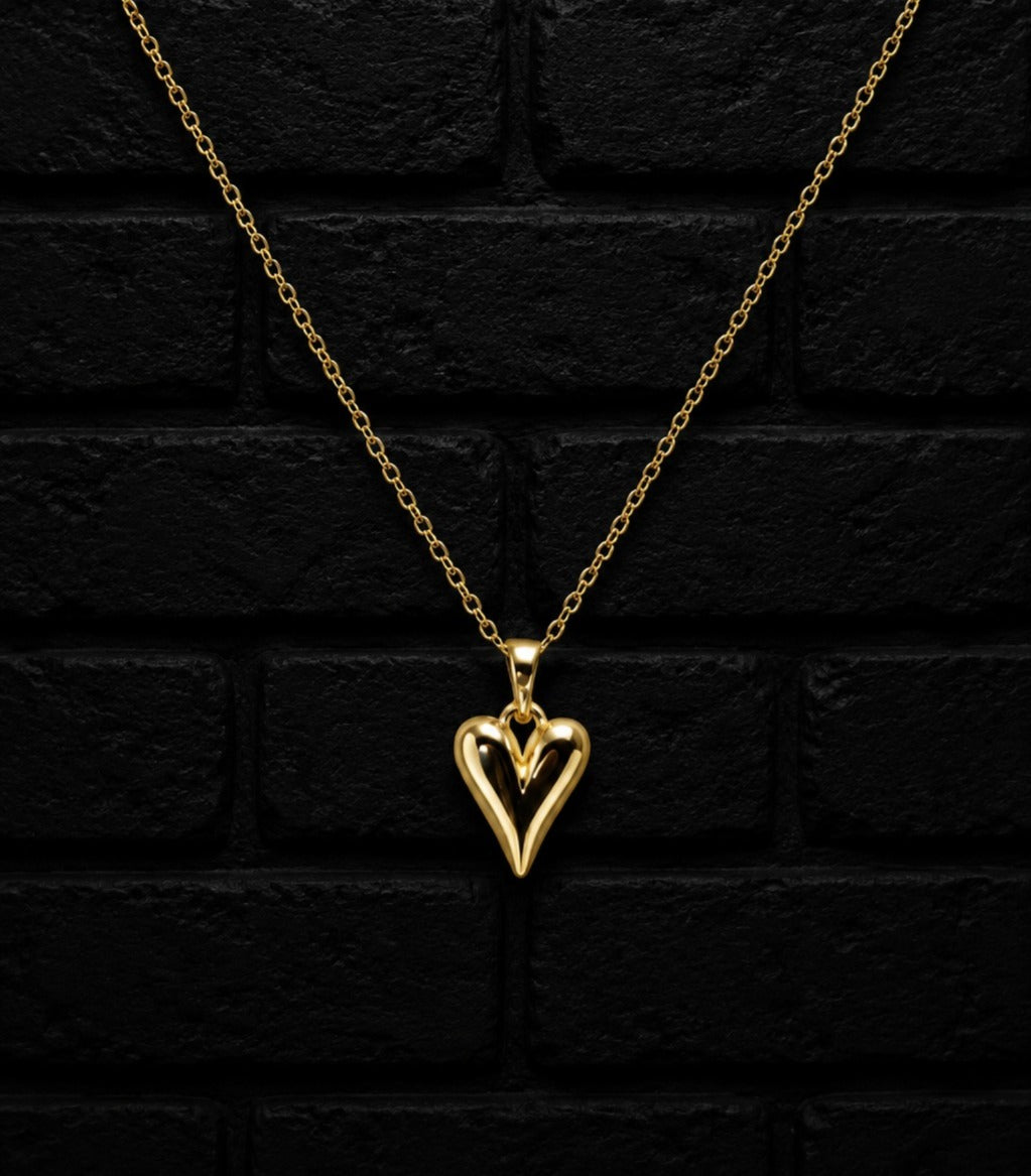 Gold Heart Pendant Necklace | Minimalist Everyday Jewelry