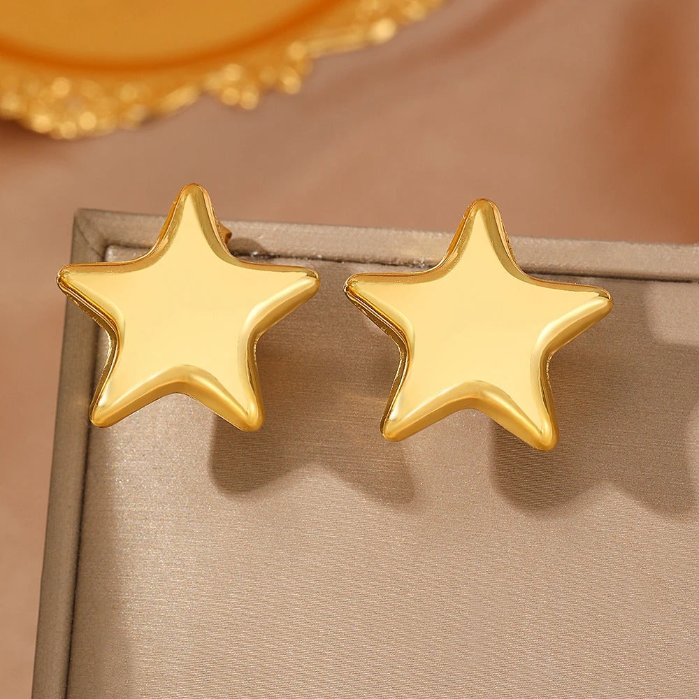 Star Stud Minimalist Stainless Steel Earrings