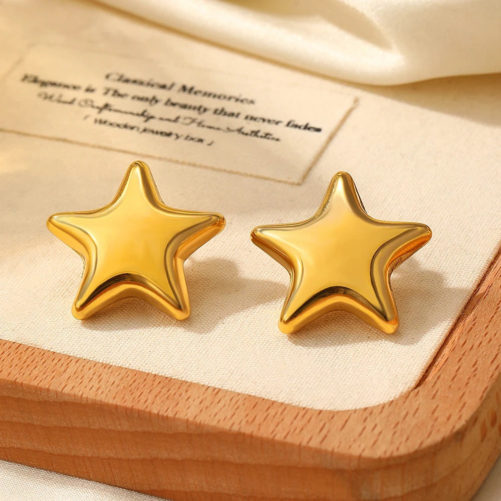 Star Stud Minimalist Stainless Steel Earrings