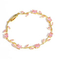 Pink crystal vine Bracelet/Tulip Bracelet